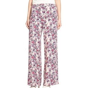 Pink Floral Wide Leg Pants